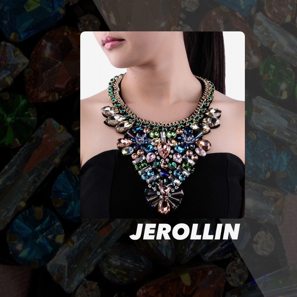 Euc Jerollin Multi Color Statement Necklace